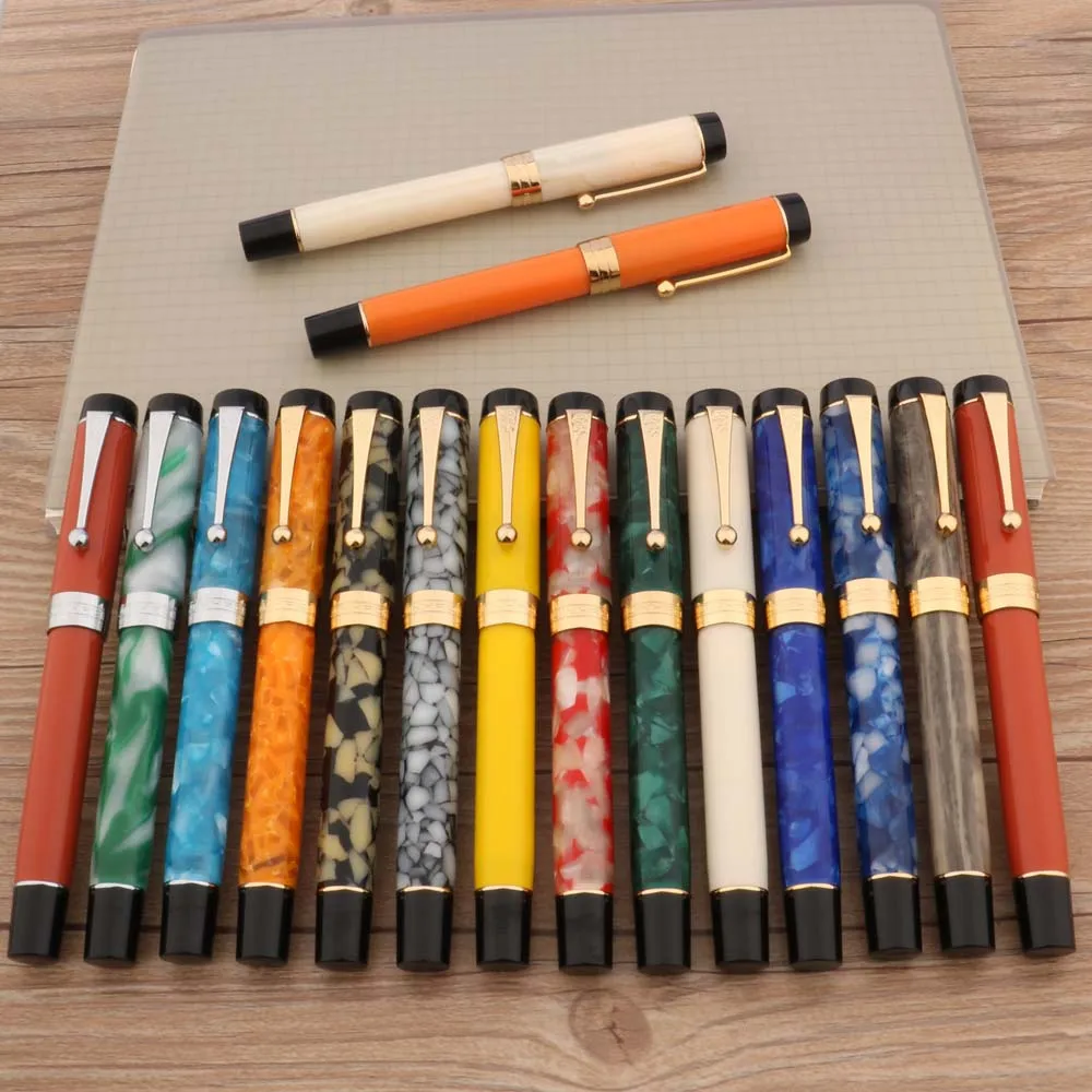 

luxury quality jinhao 100 Fountain Pen Century Tofu Acrylic Retro spinning elegante signature calligraphy fude pen Stationery