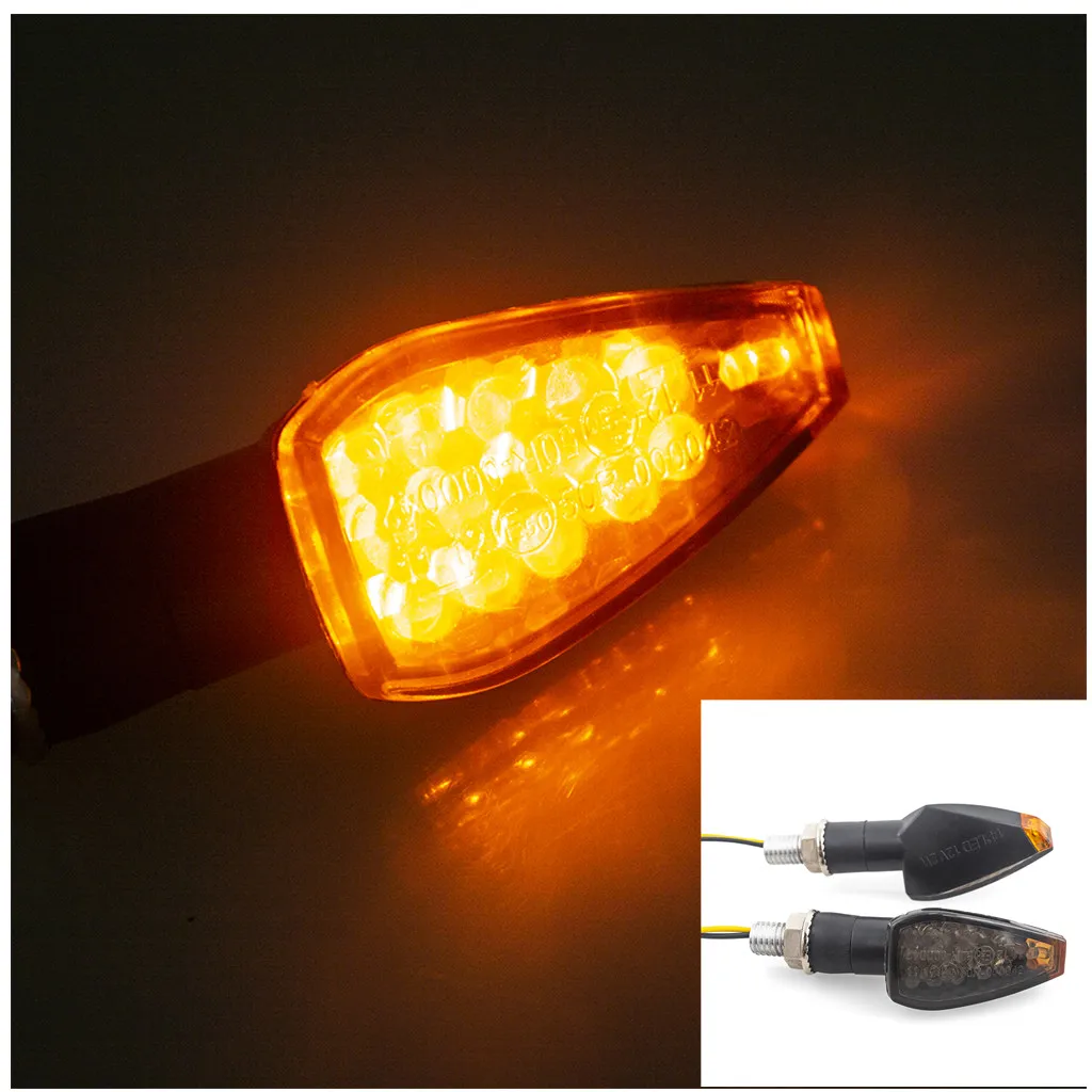 evomosa 14 LED 2W 12V UNIVERSAL MOTORCYCLE SHORT STALK LED TURN SIGNALS INDICATORS SMOKE LENS E50 for tmax 530 suzuki sv 650