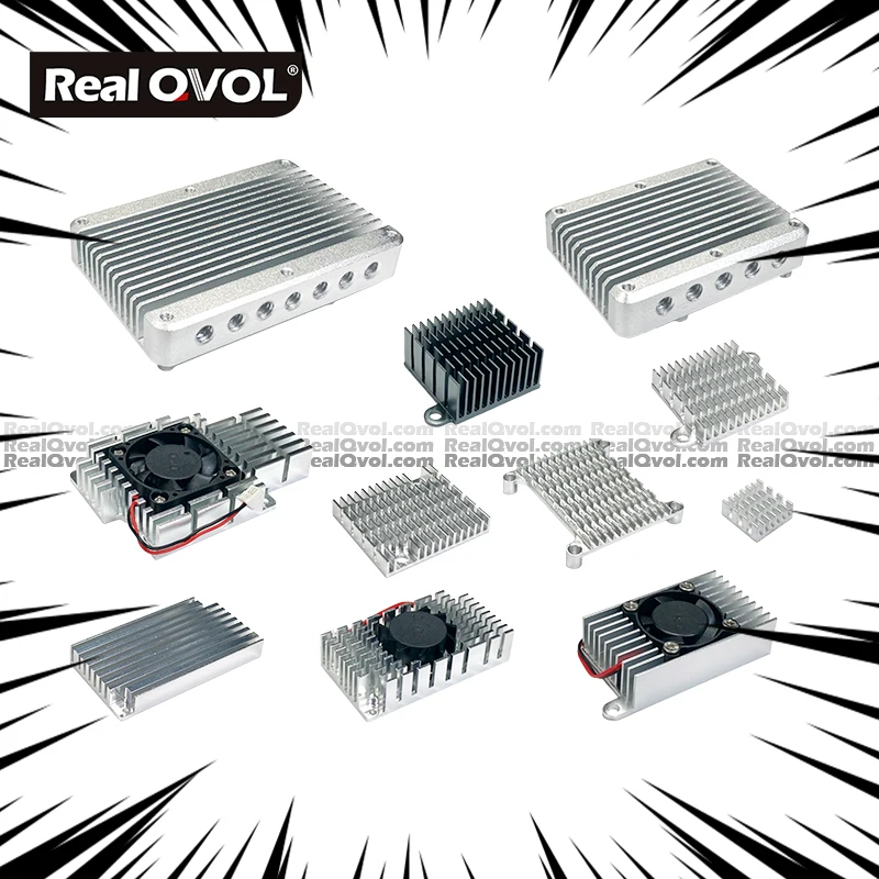 RealQvol FriendlyELEC Heat Sinks Use for Nanopi&NanoPC NEO/NEO3/AIR/CORE/ZERO/T2/T3/FIRE3/NEO4/M4/R1/R2S/4418/6818