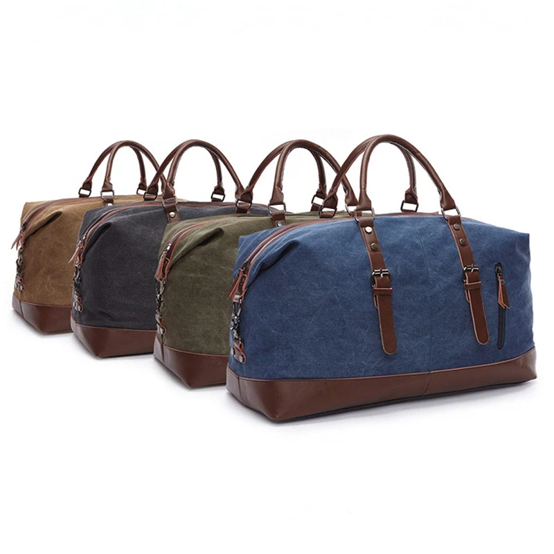 Bolso de viaje militar Vintage para hombre, bolsa de lona grande, de diseñador, para fin de semana