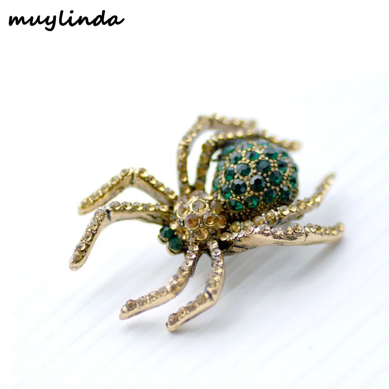 muylinda Rhinestone Spider Brooch Women's Pins And Brooches Fashion Insect Brooch Bouquet For Women Men