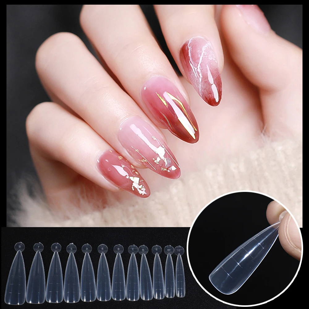 48/60/120pcs Uppers Dual Nail Form French False Tips Extension System UV Poly Nails Acrylic Gel DIY Nail Decoration Art Mold