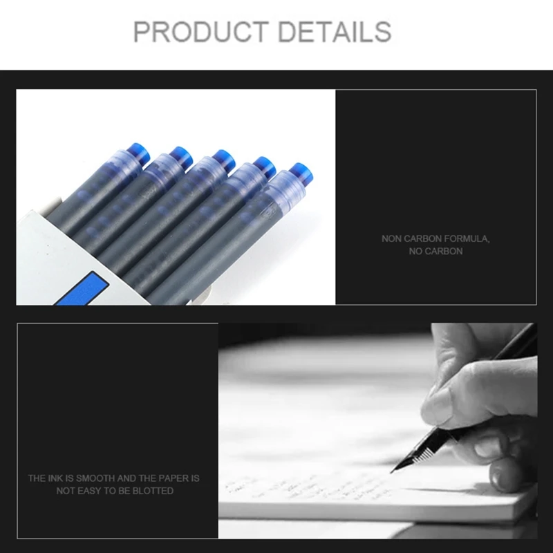 펜 부드러운 잉크 범용 리필 5 개, 보어 직경 3.4mm, 블랙/블루/블랙 블루/레드, 비즈니스 스쿨용