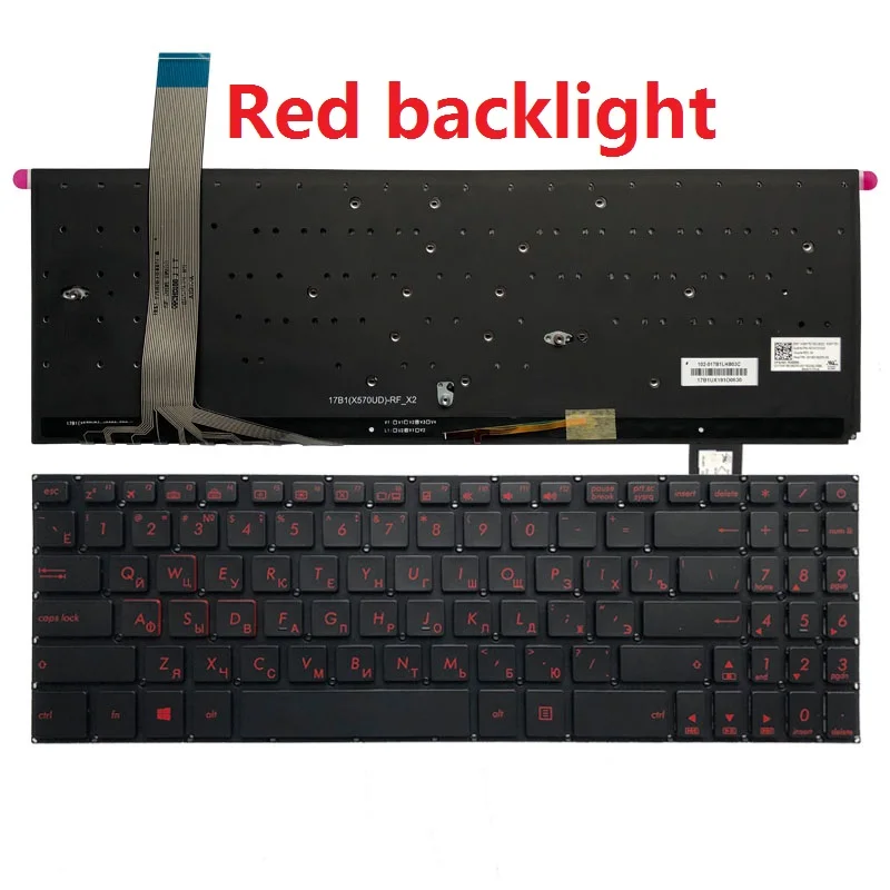 Nieuwe Russisch/Ru Laptop Toetsenbord Voor Asus X570U X570UD X570Z X570ZD R570U R570UD R570Z R570ZD F570Z F570ZD F570U F570UD k570U