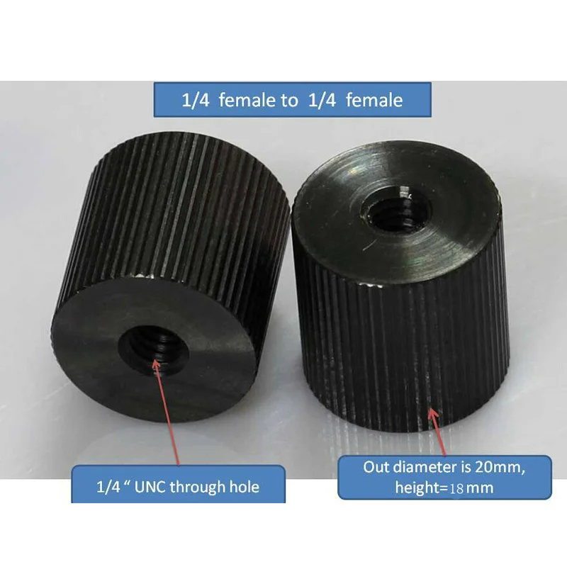 Metallo 1/4 femmina a 1/4 femmina o 1/4 femmina a 3/8 femmina vite per treppiede braccio magico fotocamera DSLR accessori per Studio fotografico