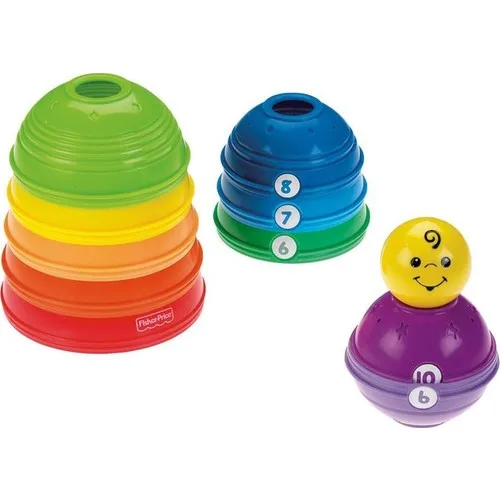 Fisher-Price the 7numbered Containers - Interlocking 10 Color Cups to Converts 5 Balls W4472