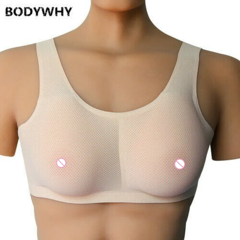 2020 A-F Cup Drop-shaped Pseudo-Maide Bra CD Disguise Silicone Fake Breast Form Soft Boob Skin Queen Transvestite Mastectomy Bra