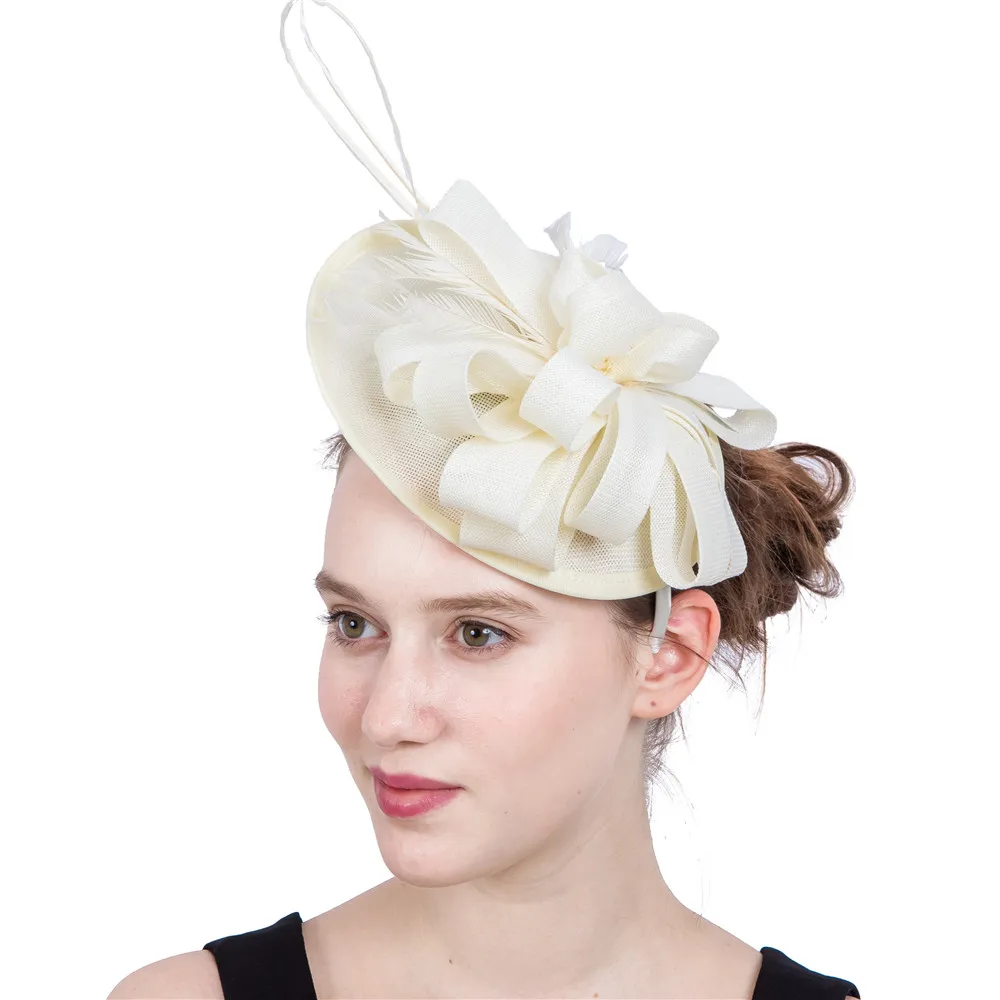 

New Arrival Lady Fascinator Wedding Hats Fascinators Headbands For Elegant Women Derby Race Vintage Headwear Accessories SYF212