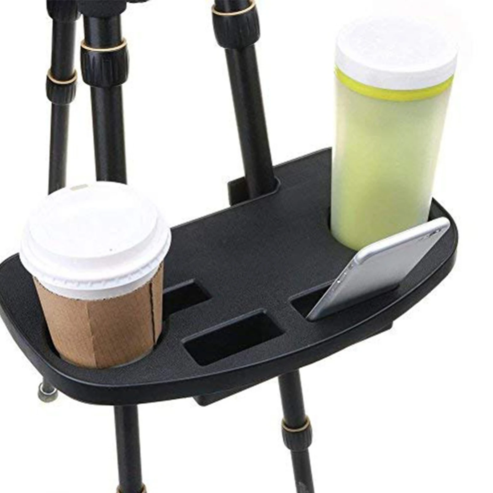 Portable Foldable Chair Side Stuff Cup Holder Drink Beverage Storage Rack Saucer Camping Picnic Outdoor Beach Garden Chair Tray