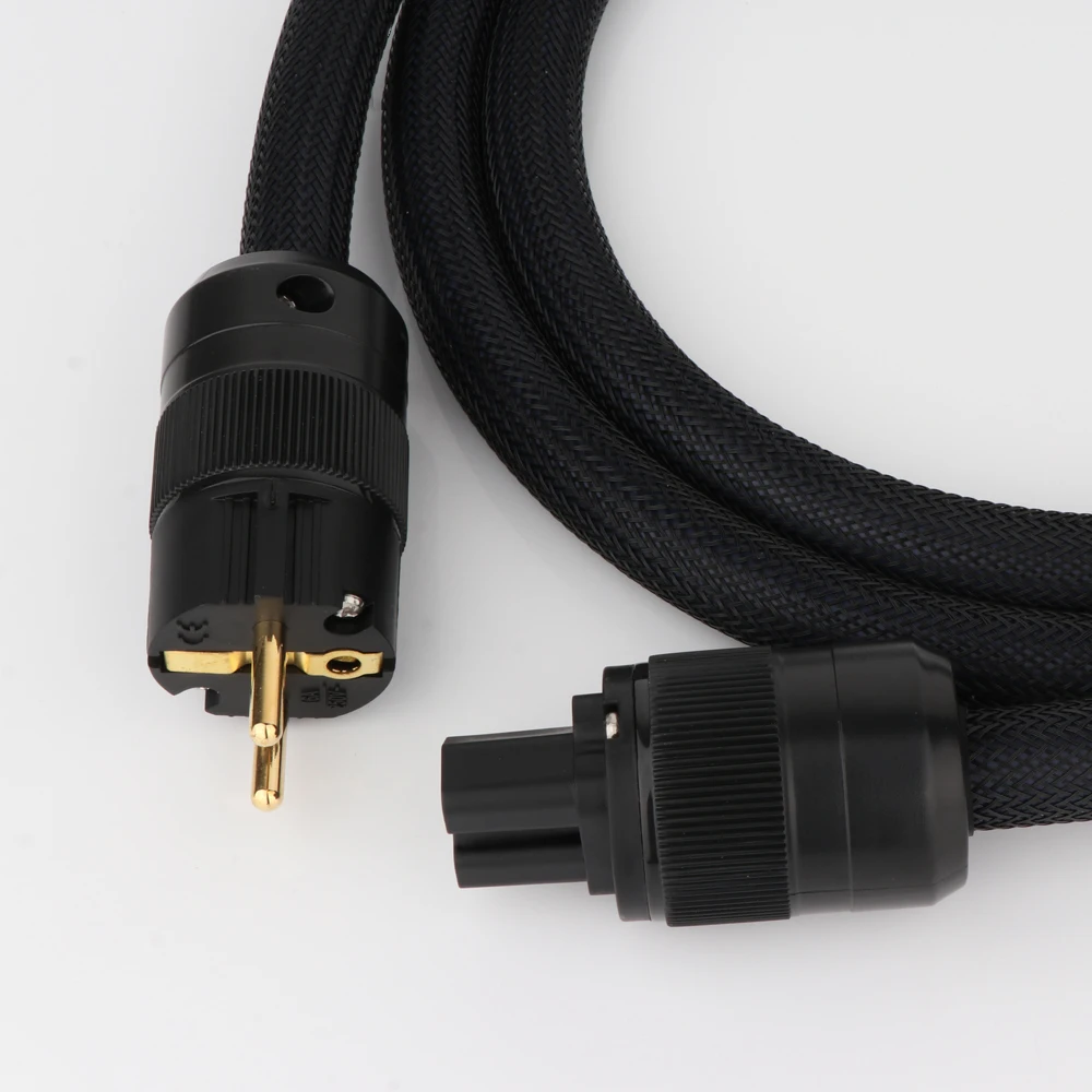 Hochwertiges Hi-End-Netz kabel CD-Verstärker-Amp-Kabel mit vergoldetem P078-Netzstecker Wechselstrom-Netz kabel EU-Strom versorgung – Detail 2