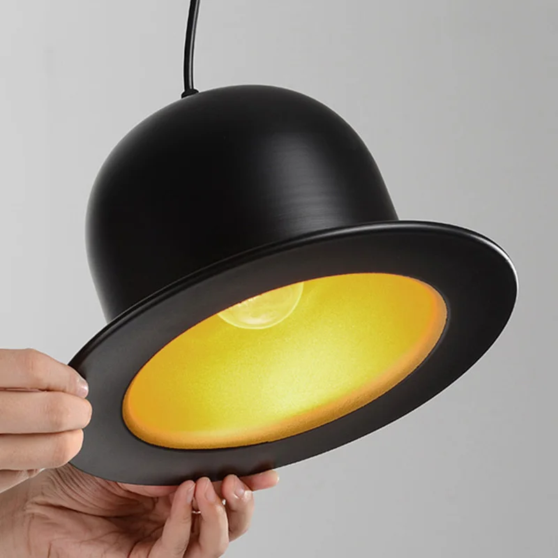 Modern aluminum England Hat Pendant light Black Art Cap Industrial Lamp hanging lamps Coffeeshop Bar Bedroom Luminaire Fixtures