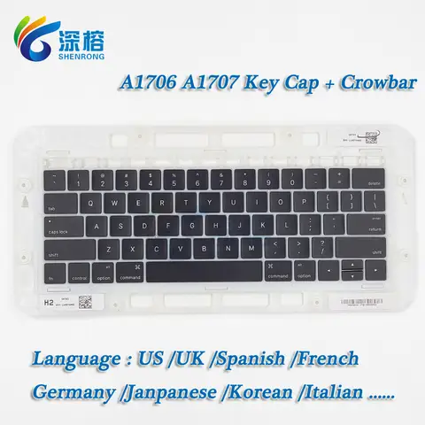 A1706 A1707 Tasti tastiera KeyCap per MacBook Pro Retina Copritasto per laptop 2016 2017 Anno
