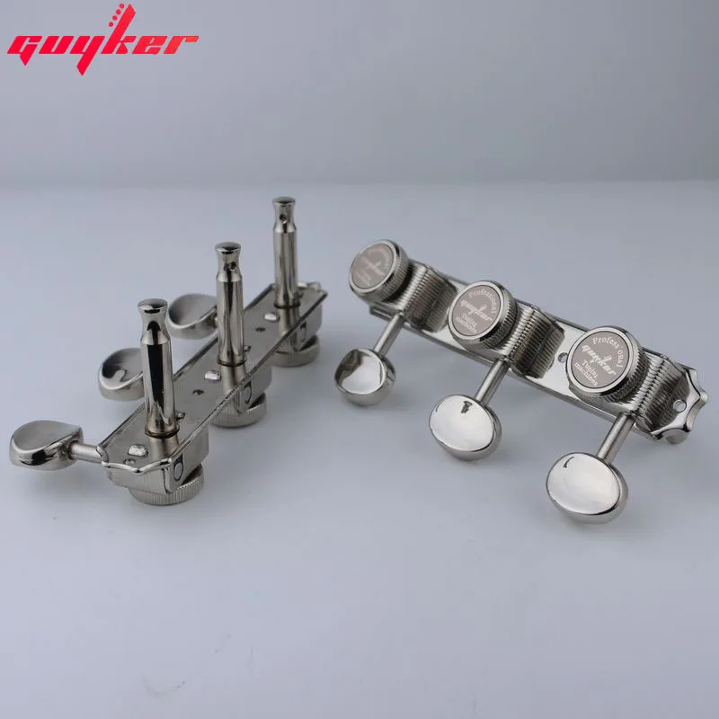 A Set GUYKER of 2pc Nickel Locking Tuning Pegs Keys Machine Heads Tuners