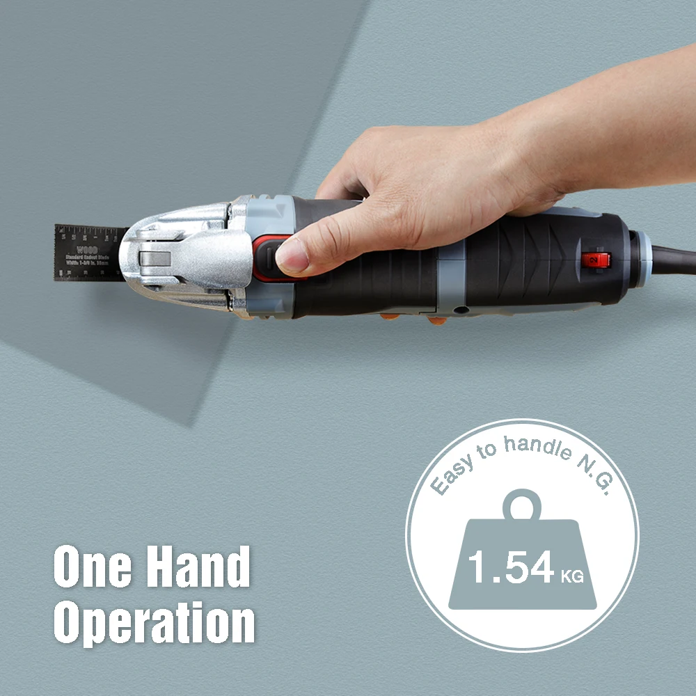 WORKPRO 진동 다기능 전동 공구, 홈 리노베이터 도구, 액세서리 키트 포함 DIY 목공 도구