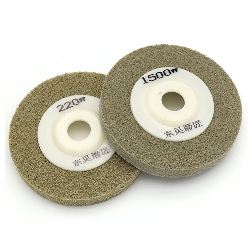 나일론 섬유 연마 휠 그라인딩 디스크 연마 도구 앵글 그라인더용 표면 장식 1 개, 100x16mm
