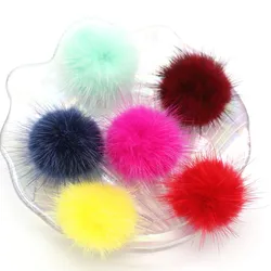 6/10pcs Mix morbida pelliccia pompon visone palle artigianato copricapo decorazioni per feste di nozze fai da te abbigliamento fatto a mano scarpe cappelli forniture 30/40mm