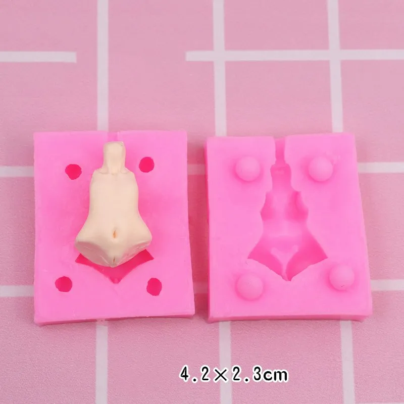 Ultra light clay silicone body mold DIY hand-made doll soft clay mold proportional leg and body silicone mold