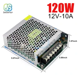 Zasilacz transformator światła AC 110V 220V do DC 12V 10A 120W zasilacz do taśmy Led CCTV