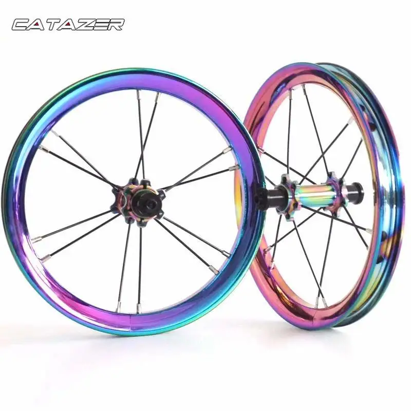 

12 inch Ultra Light Aluminium Alloy 85-95MM Children's Slide Wheel Custom Balance Cycling Wheel Dazzle Colour Children