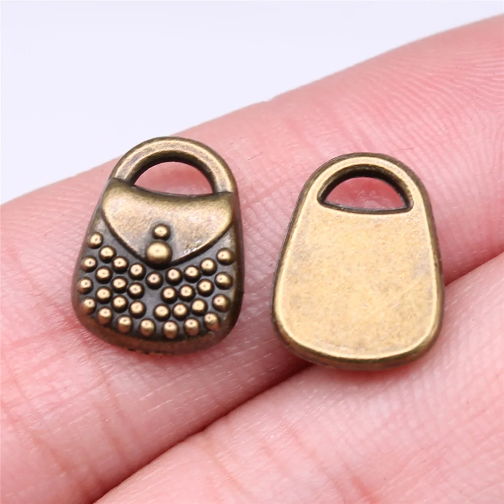 20pcs Zinc Alloy Metal Lucky Women Handbag Charms For Diy Bracelet Making Keychain Making