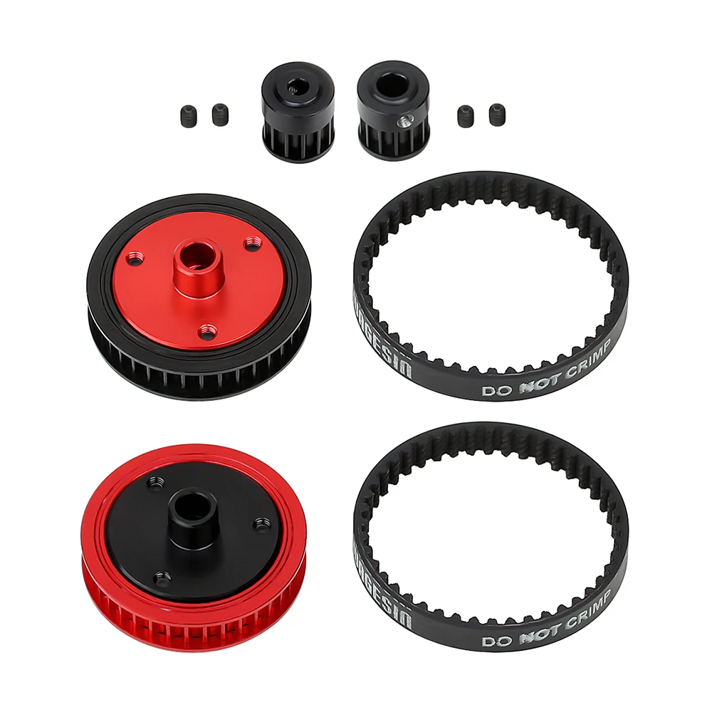 INJORA 3.2/5.0 Belt Drive Transmission Gears System for 1/10 RC Car Crawler Axial SCX10 & SCX10 II 90046 Upgrade DIY Parts