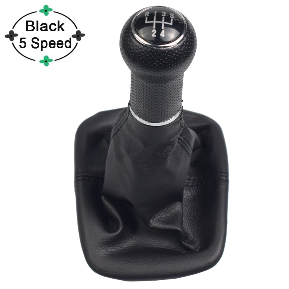 For Volkswagen VW Golf 2 3 4 Cabrio Polo 6N1 6N2 Passat 35i Car 5 Speed Gear Shift Knob Lever Gaiter Boot Leather Cover