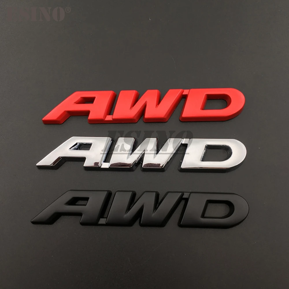 3D V6 AWD Car Metal Alloy Trunk Fender Adhensive Badge Body Tailgate Displaceme Emblem For Toyota Highlander V6