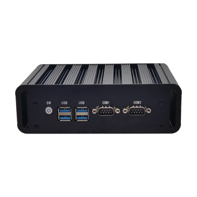 Bez wentylatora Mini PC I3 7100u 845U I5 7200U 8250U I7 7500U 8550U podwójny RS232 2 * Lan WIFI HD VGA 4 * USB komputer przemysłowy