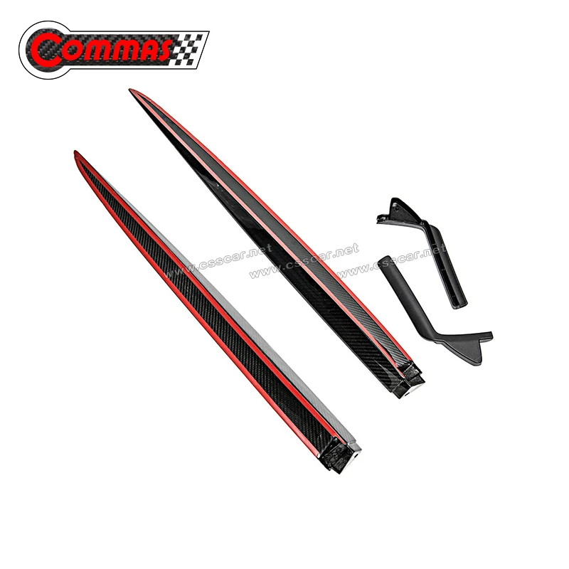 

carbon fiber side skirts fit for Mclaren MP4-12C 650S 650 add on style