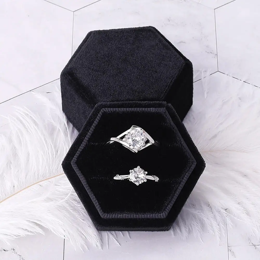 New 2021 Rose Heart Shape Engagement Wedding Earring Ring Pendant Jewelry Display Box New Gift