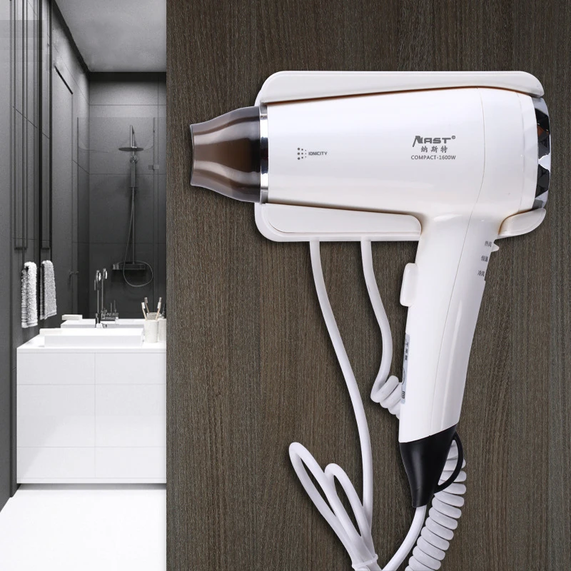 

1600W Wall Mounted Hair Dryer Negative ion Electric Hairdryer with Holder Base 3 Gears Adjustment For Household Hotel Bathroom