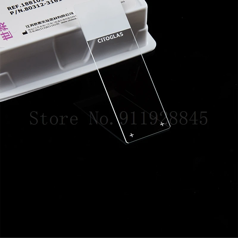 50pcs/Box Laboratory Super White Adhesion Glass Slide 188105 with Positively Charged Anti-Detachment