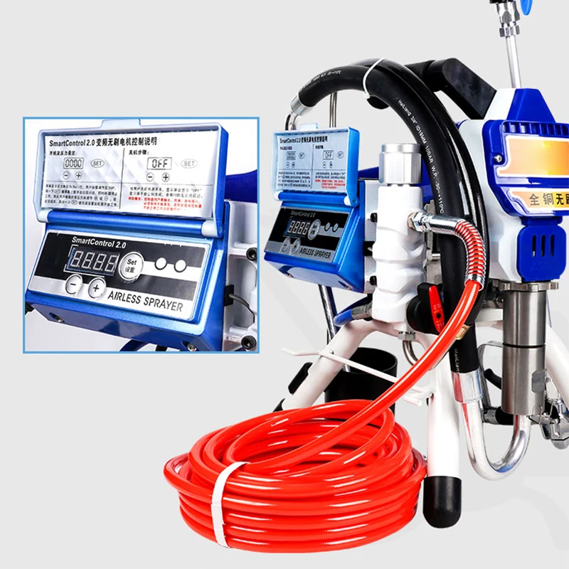 Machine de pulvérisation sans air réglable, moteur sans balais, peinture au latex, haute pression, type 6, 2500W, 2,8 L/min