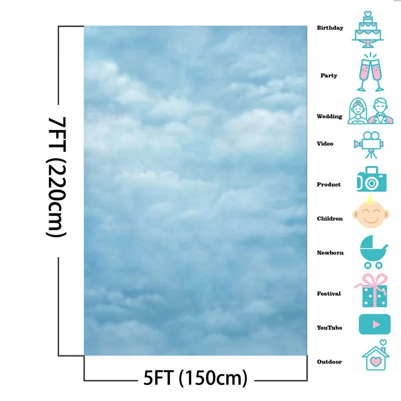 Trời Xanh Và Mây Trắng Nền Chụp Ảnh Vincy Sinh Nhật Hình Đạo Cụ Phòng Thu Gian Hàng Nền
