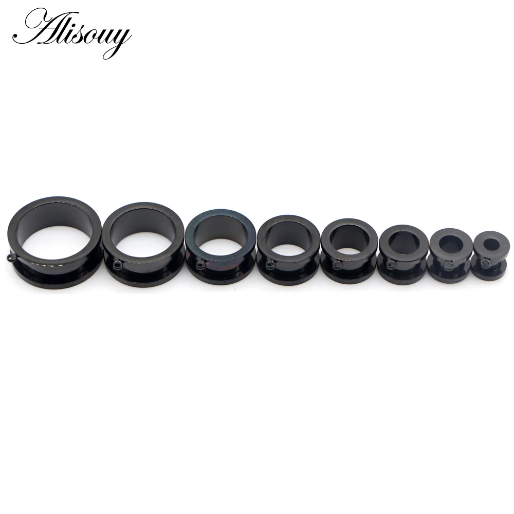 Alisouy 2pc DIY přívěsek dangle nerez ocel balvan ucho woblery lodní šroub tunely stretchers tělo piercing šperků náušnice expandér