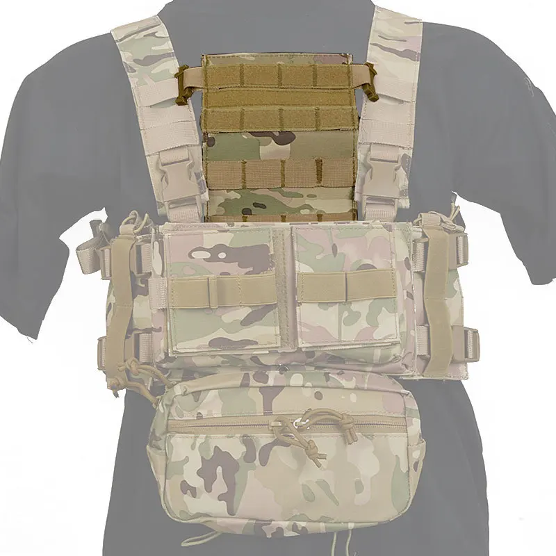 Tactical Front Panel MOLLE Vest Chest Rig Platform Modular for MK3 MK4 MFC2.0 Quick Release Plate Hunting Airsoft Accessories