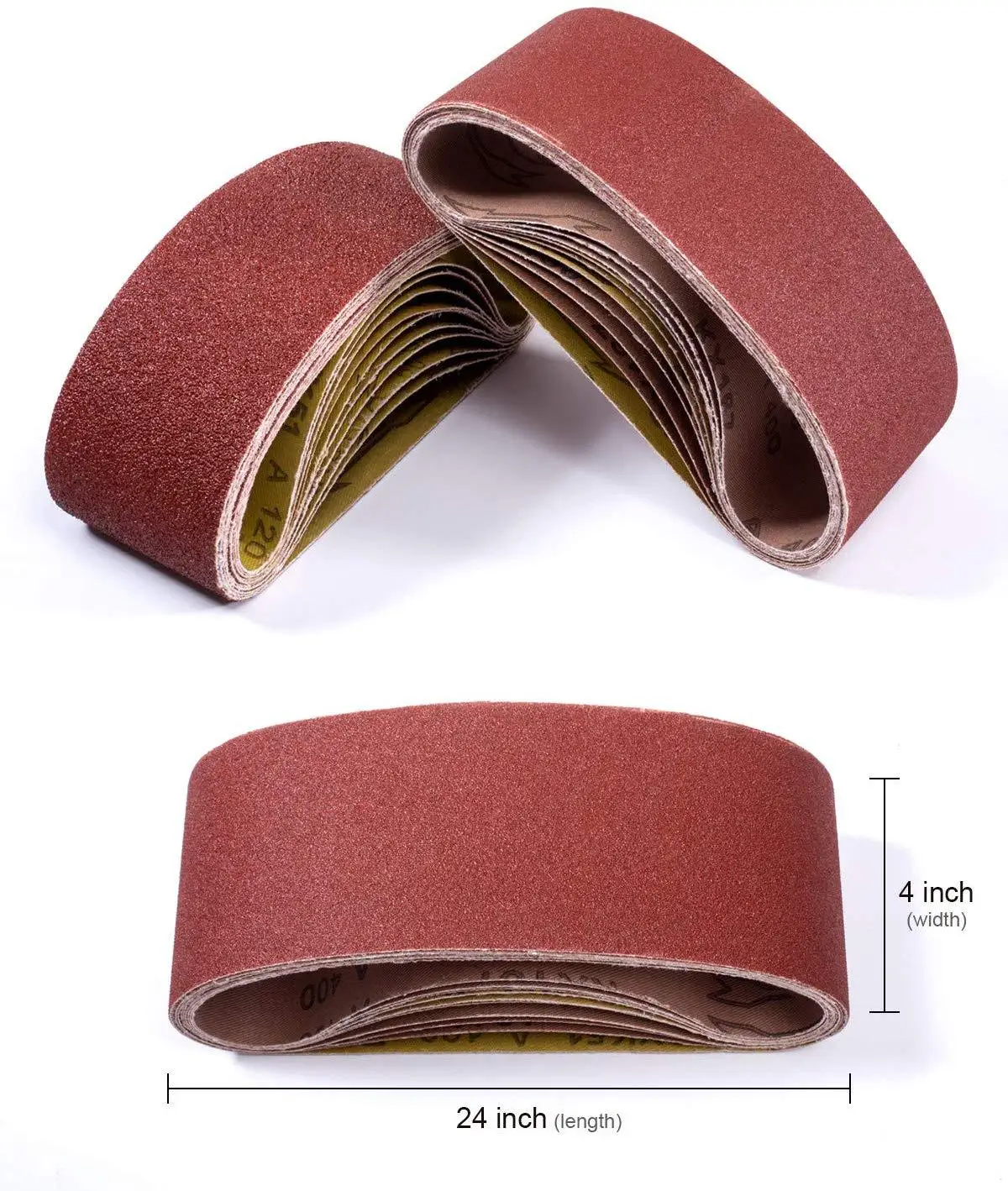 10 pz 100*610mm nastri abrasivi 40-800 grana carta abrasiva nastri abrasivi per levigatrice utensili rotanti elettrici accessori Dremel