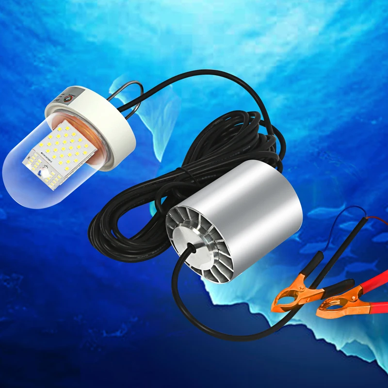 DC12V-24V 6M Cable 60W Squid LED Fishing Lights Underwater Night Fishing Boat Lights