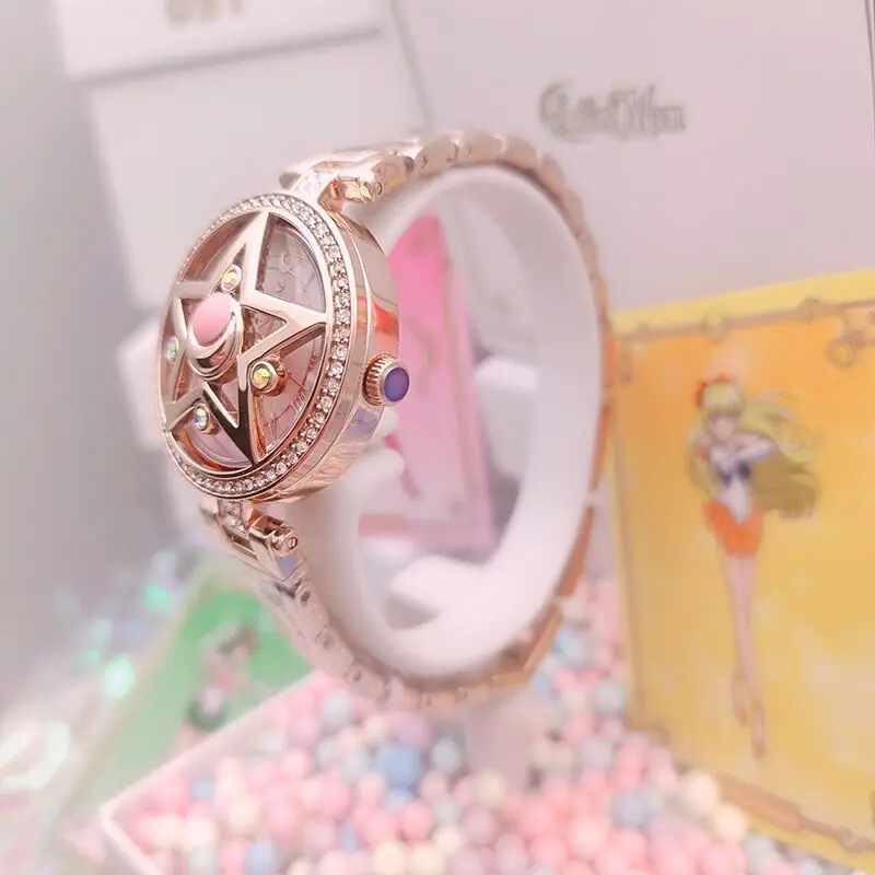 Anime Sailor Moonlight OST Limited Quartz Crystal Stars Wrist Watch Cardcaptor Women Girls Wristwatch Jewelry Birthday Gift