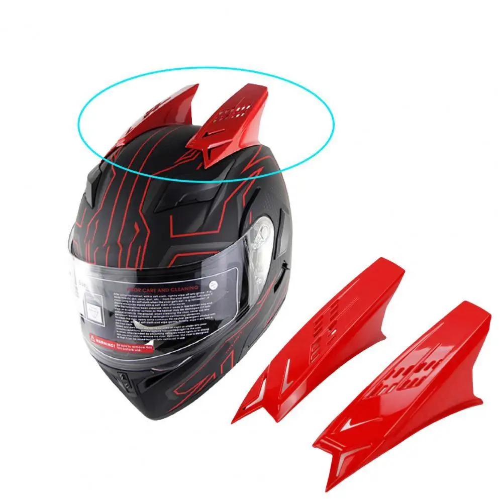 

2PCS Helmet Horns Motorcycle Modification Accessories Cool Adhesive ABS Stylish Motorcycle Helmet Horns for Motorcycle Supplies