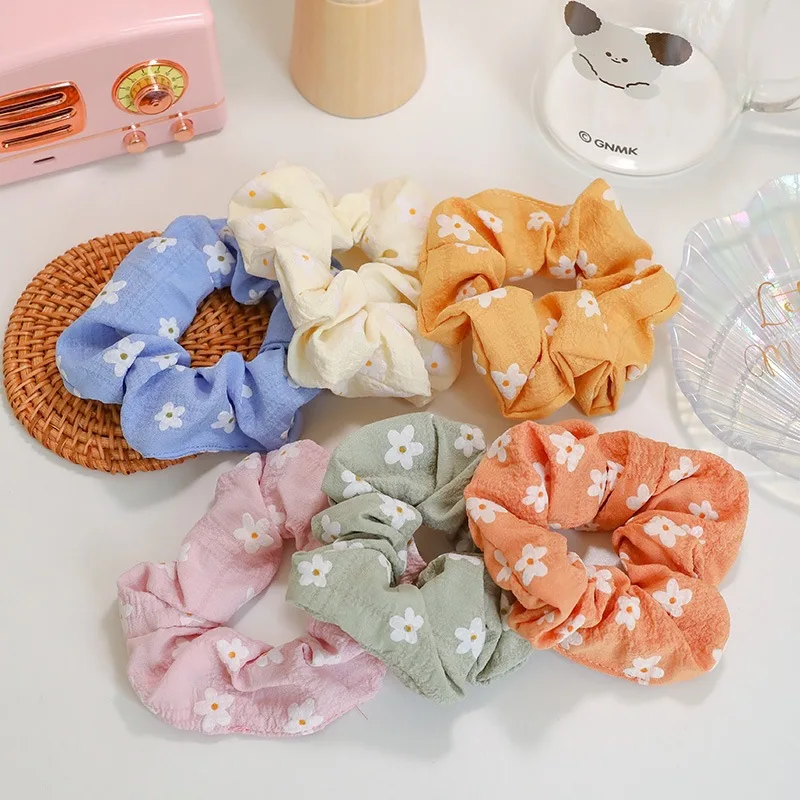 New Spring Summer Sweet Candy Colors Soft  Fabric Chiffon Girls Women  Elastic Hair Band Hair Ropes Hair Accessories Headwear