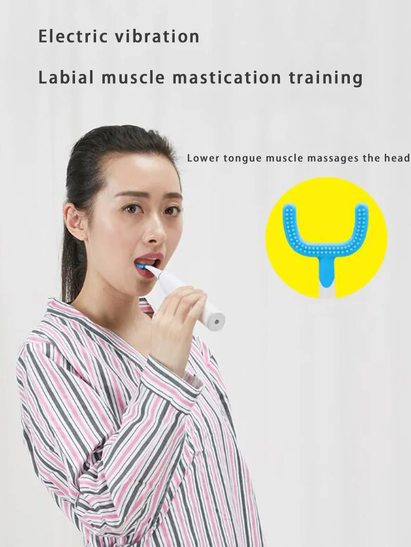 Motor tongue muscle recovery device tongue suction device stroke hemiplegia speech dysphagia stretch massage mouth muscle traine