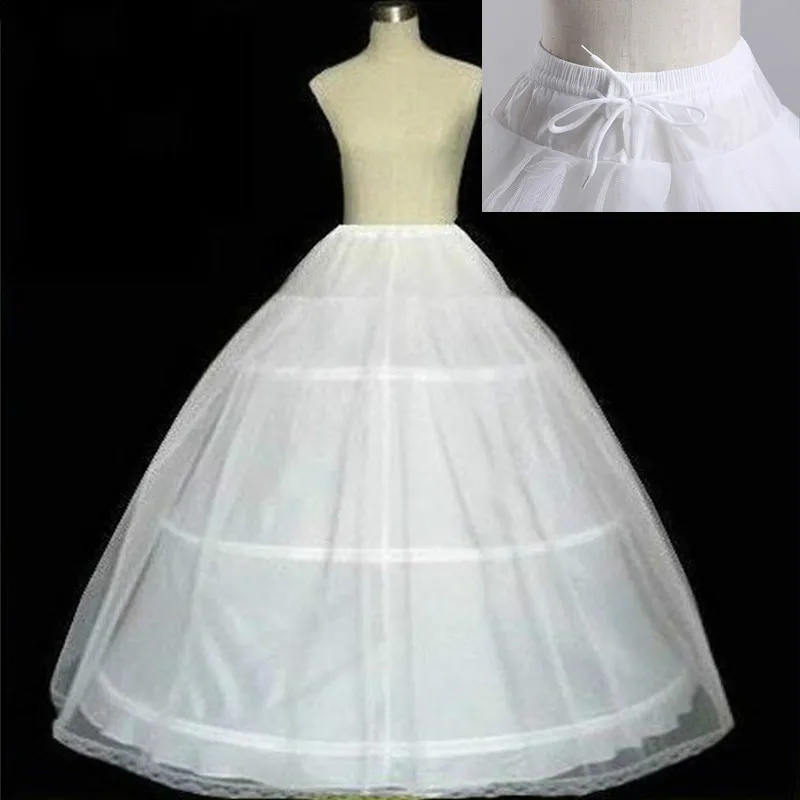 la jupon de crinolina de 3 aros blanco de alta calidad con envío gratis para vestido de novia vestido de novia en stock 2019