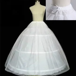 Jupon blanc 3 créoles de haute qualité, sous-jupe antidérapante Crinoline pour robe de mariée, en Stock, livraison gratuite, 2019