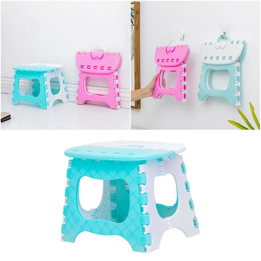 

Folding Stool Camping Chair Seat for Fishing Plastic Portable Step Stool Home Train Outdoor Indoor Camping Foldable Kids Chair