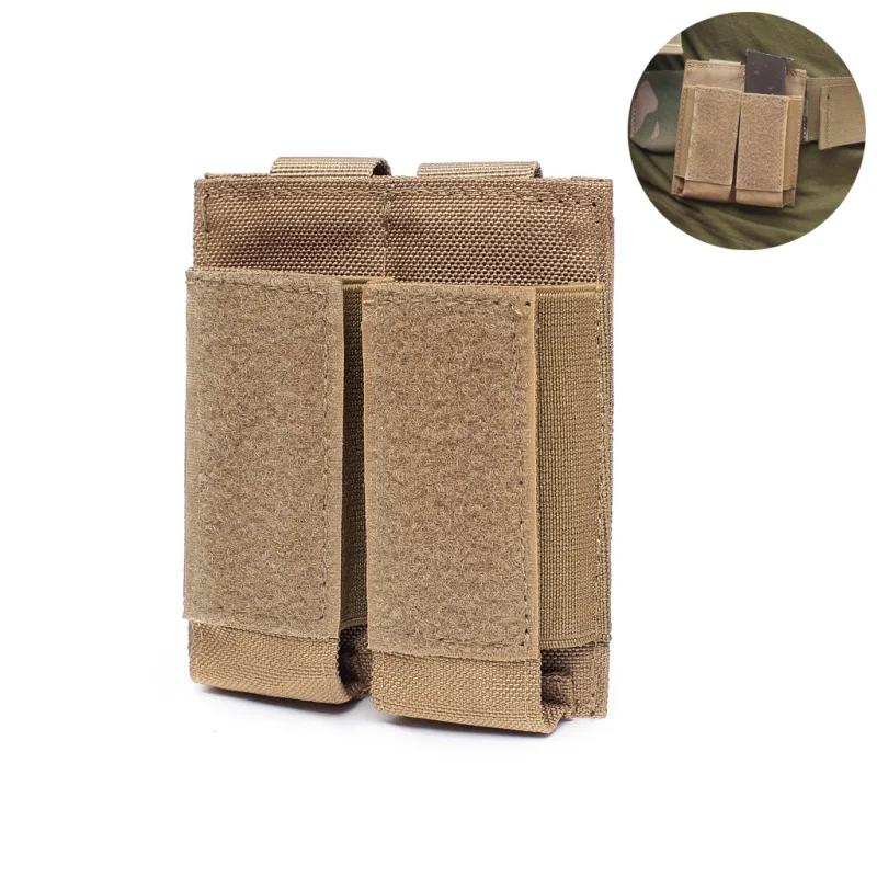 Tactical Hunting Magazine Pouch Double Flashlight Sheath Pouch Paintball Game hunting bag pocket