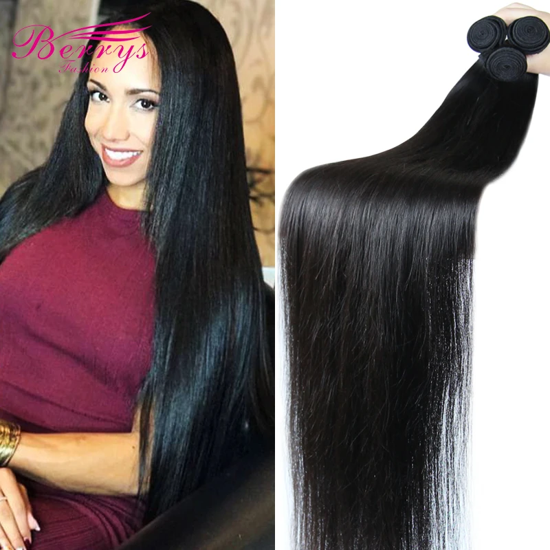 30-40inch Nature Color Straight Hair Bundles Brazilian Hair Bundles 100% Human Hair Bundles Natural Color Virgin Hair