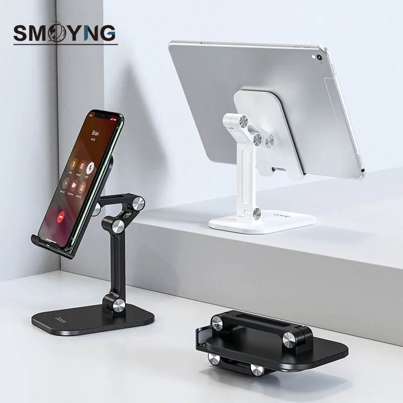 SMOYNG Flodable Portable Desktop Phone Tablet Stand Holder Adjustable Support For 4-12.9 inch iPhone iPad Pro 12.9 Mount