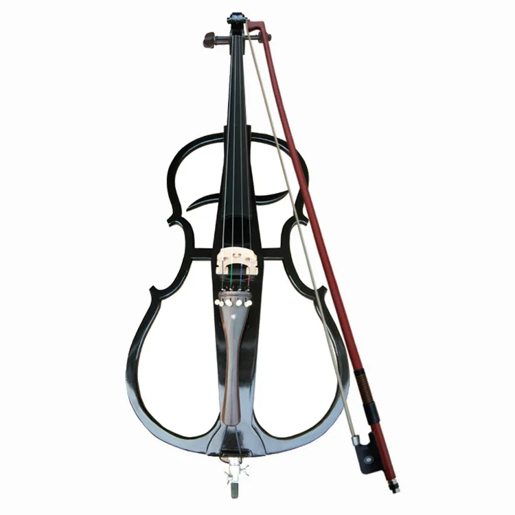 Red black white electric cello 4/4 solid wood  flash long bracket electro acoustic cello stage performance musical instrument