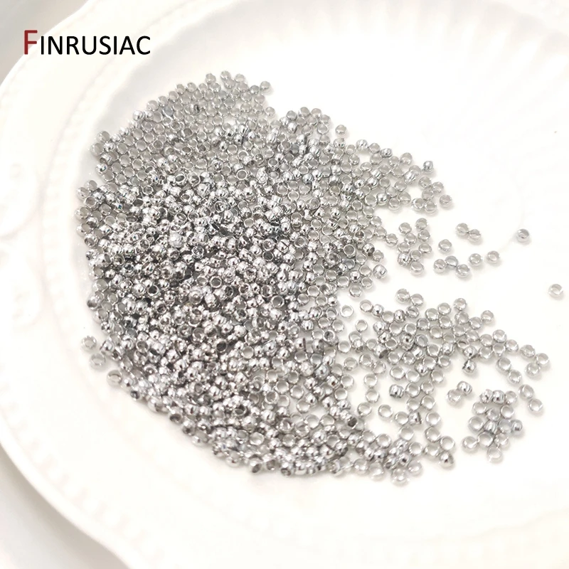 200 Stück/Lot 2/2,5 mm 18K vergoldete Kugel-Klemmperlen, Lampenperlen für Schmuck, Stopper-Abstandshalterperlen für DIY-Schmuckherstellung – Detail 21